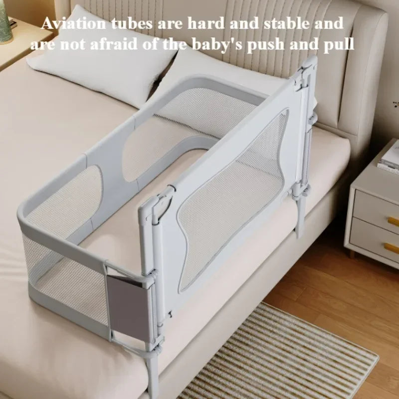 3 in 1 Baby Bedside Bassinet Foldable Bed Side Baby Bassinet Portable Crib Breathable and Visible Mesh Window Soft Washable Liner Cover
