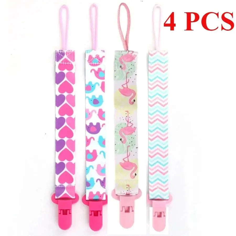 4pcs Baby Pacifier Holder Clips - Pacifier Clips for Boys and Girls, Universal Fit for Most Pacifiers, Cute and Practical Design
