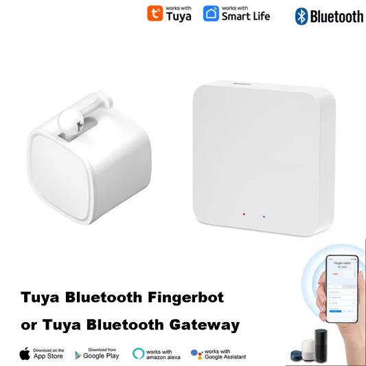 Bluetooth Finger Robot Switch Button Pusher and Tuya Bluetooth Gateway for Choosing