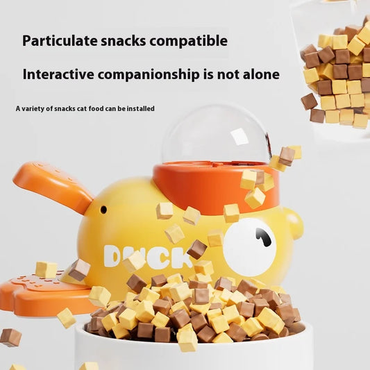 Little yellow duck freeze-dried launch dog food leakage toy pet feeder toy can hold snacks freeze-dried