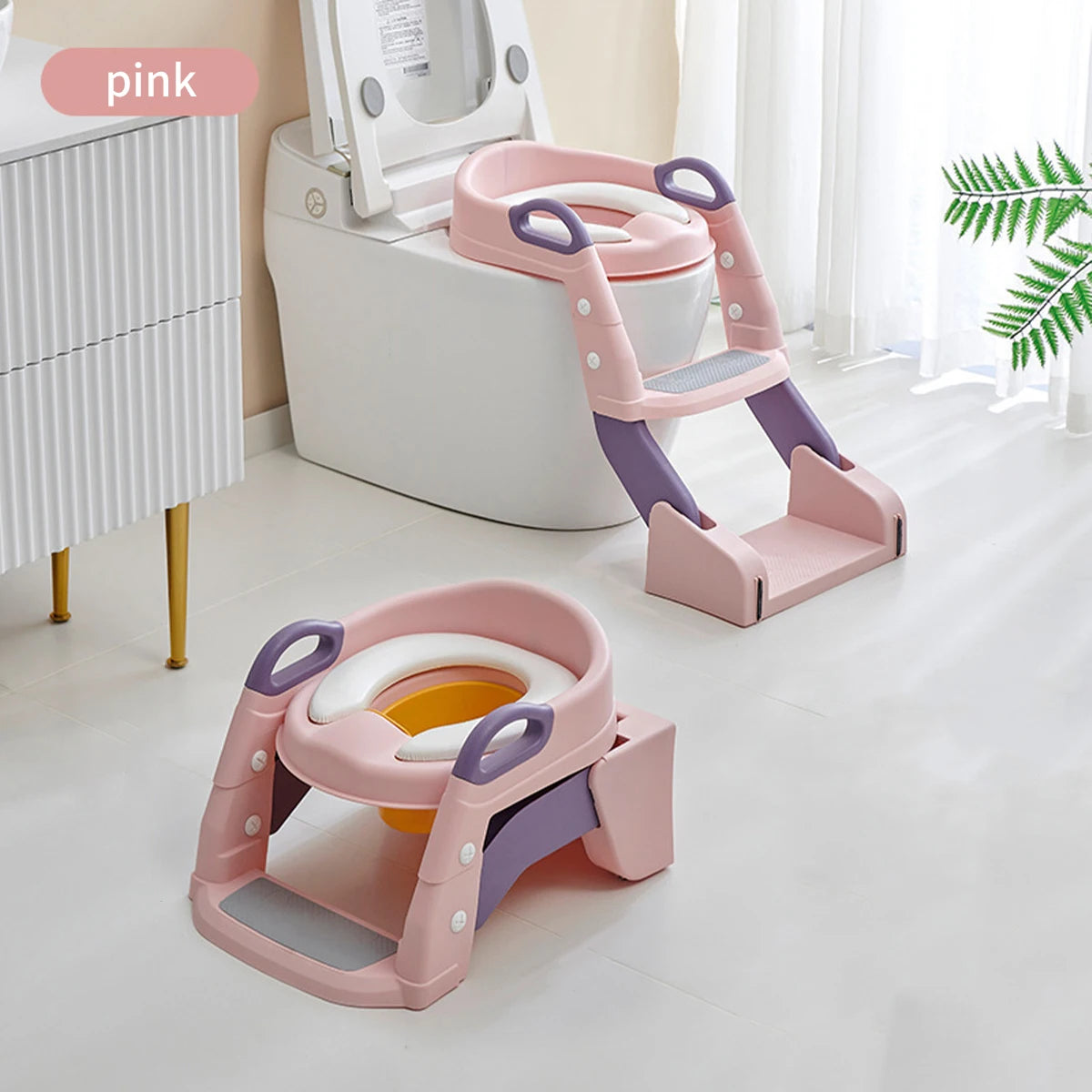 Children's toilet seat Step toilet for baby boys and girls auxiliary cushion stand step stool children's urine bucket